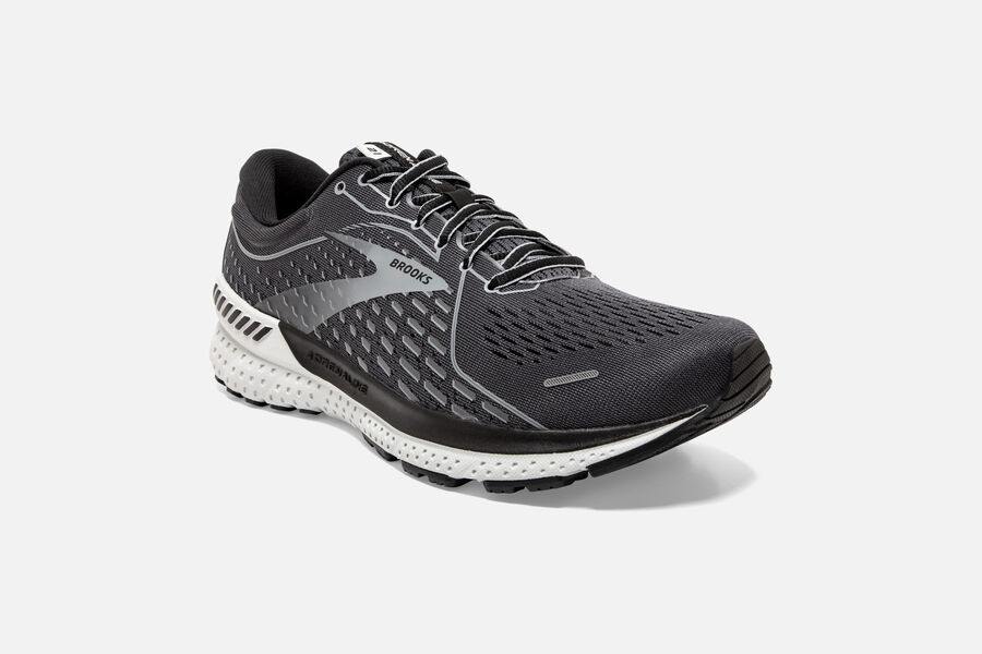 Brooks Adrenaline GTS 21 Road Running Shoes Mens - Black/Grey - HVNSR-1608